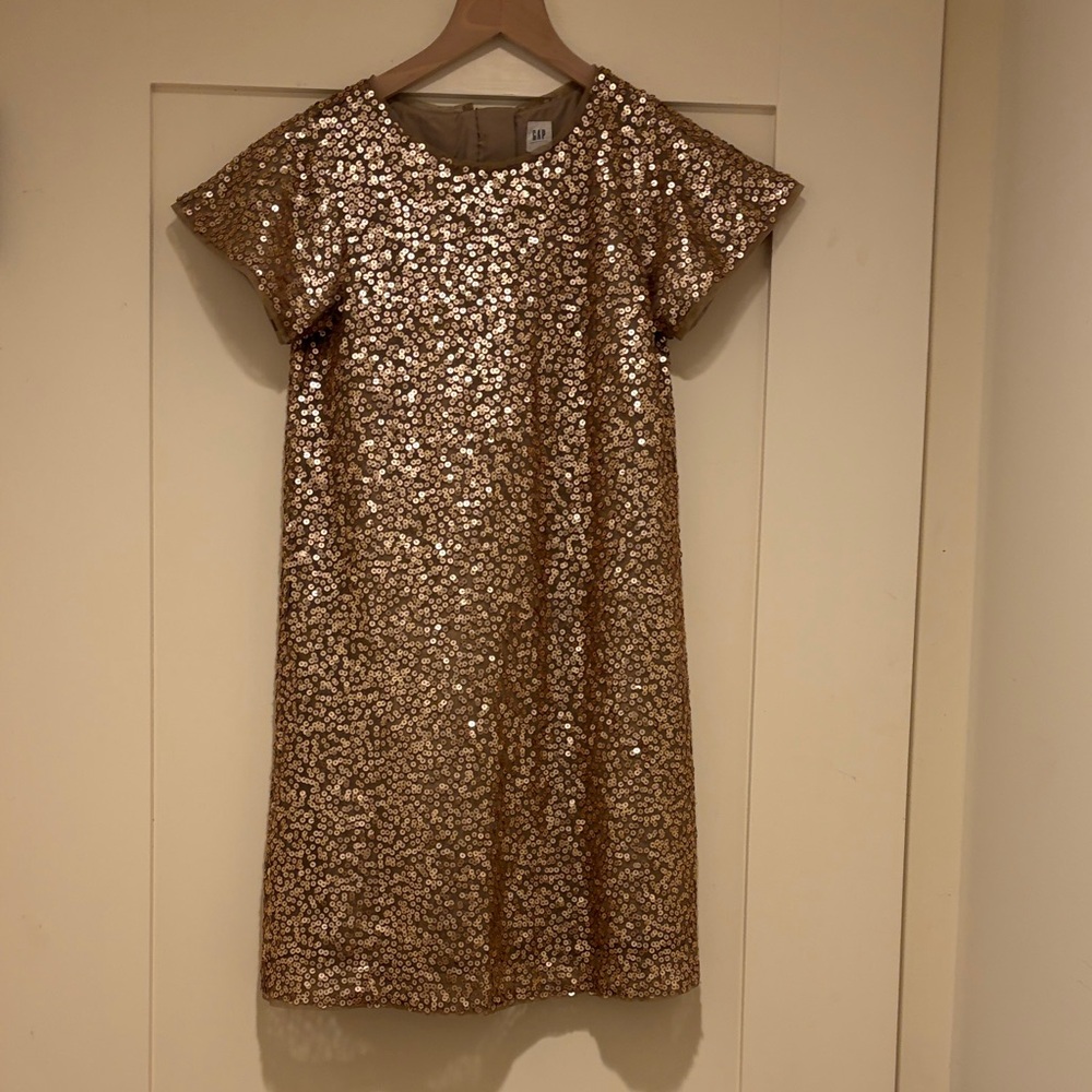 GAP Shimmering Gold Sequin Kids Dress